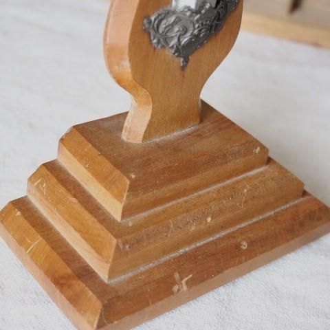 フランス製 十字架のオブジェ キリスト像 35 5センチ