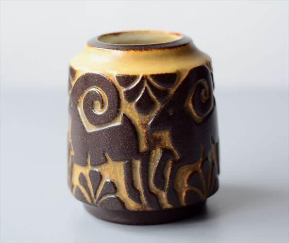 デンマーク製ミケルアナセン 走るヤギの花瓶