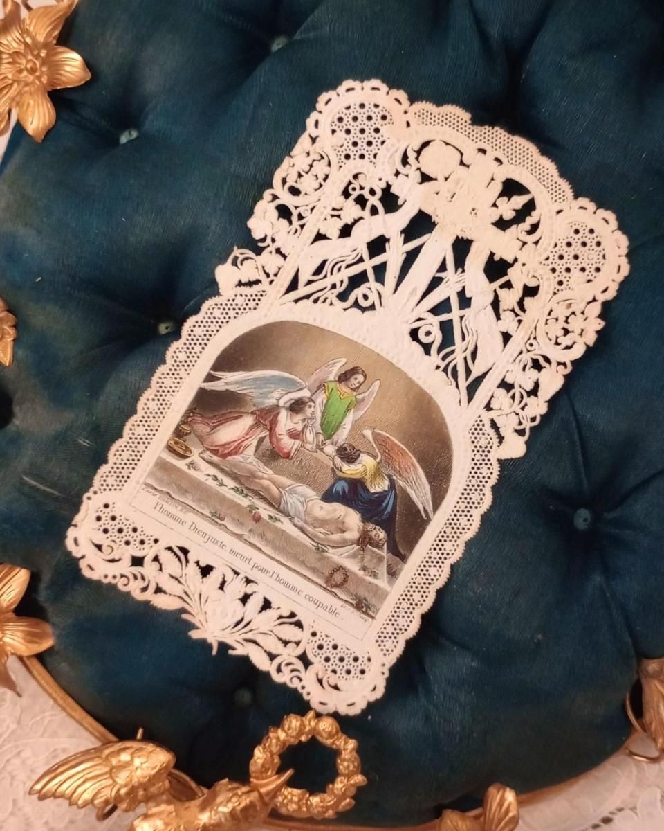 フランス蚤の市発見のアンティークカニヴェレースカード