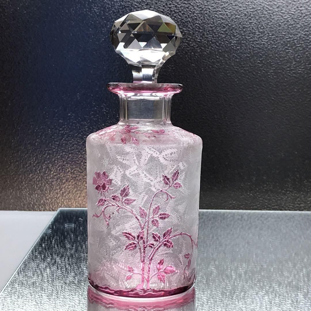 上級品稀少オールドバカラBaccaratローズヒップRosehip野薔薇香水ビン