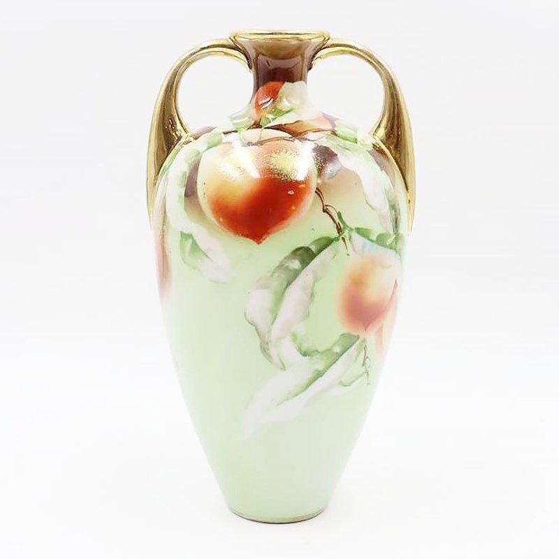 オールドノリタケ M JAPAN ハンドペイント 花瓶 花器 手描き ハンド