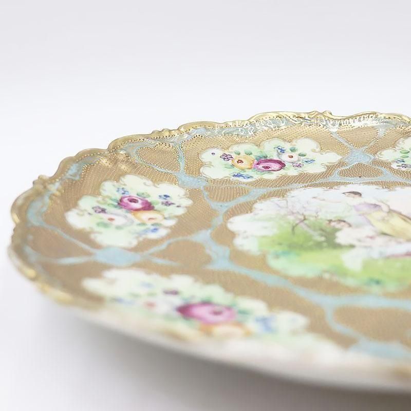 ノリタケ 飾り絵大皿 ヴンテージ 絵柄 当時のノリタケの森？ Amazon.co