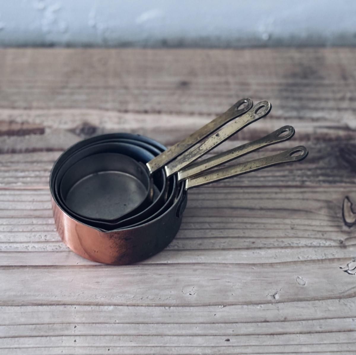 アンティーク コッパーパン 銅鍋 4点セット