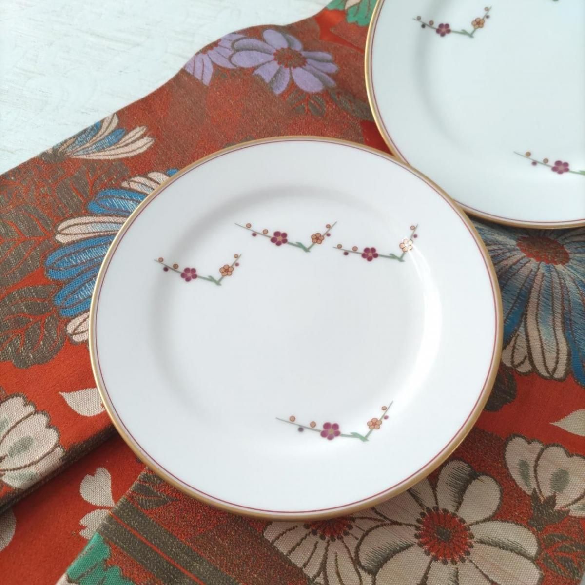 蝶とリーフ◇古伊万里 染付金彩蓋付碗4客 骨董古美術 骨董/antique