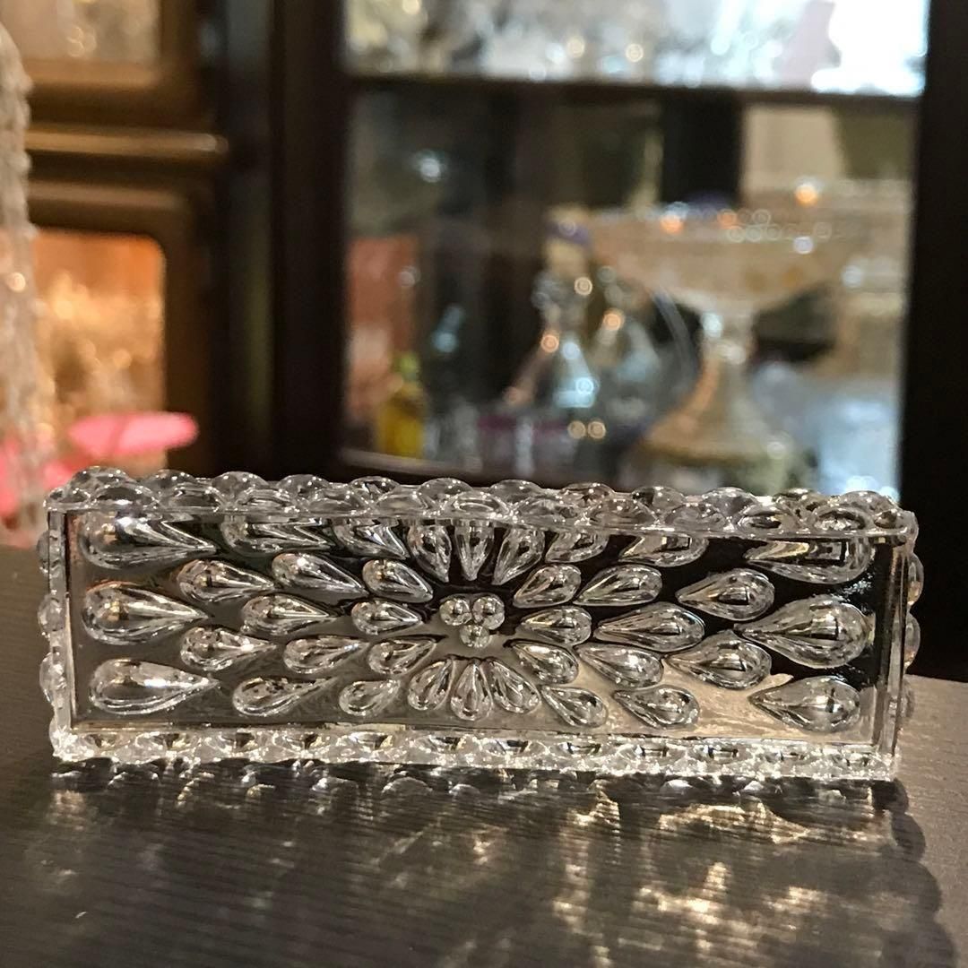 アールデコガラス 白鳥 菓子皿 アンティークガラス 送料込み251031