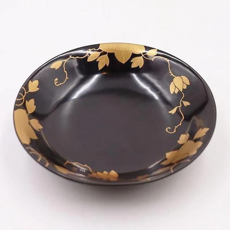 菓子器 取り皿 鶴 天然木 本漆器 明治期 時代物 骨董 菓子器 取り皿 鶴