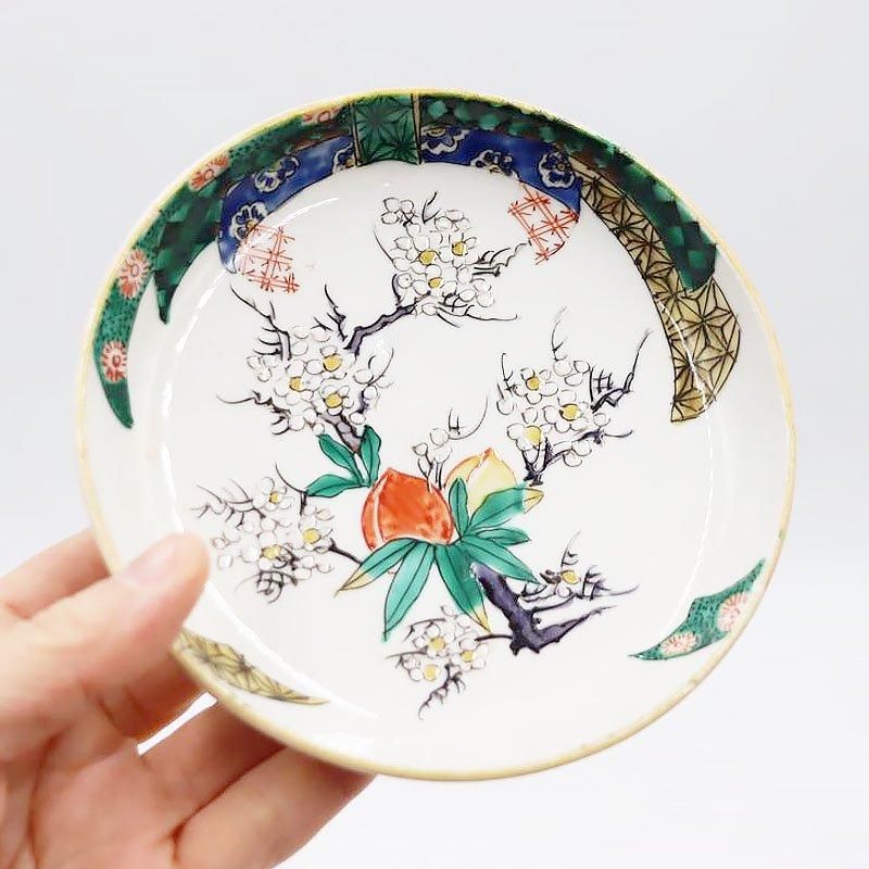 伊万里焼 色絵 草花紋様 八角 六寸深鉢 /骨董/時代物 【公式通販】