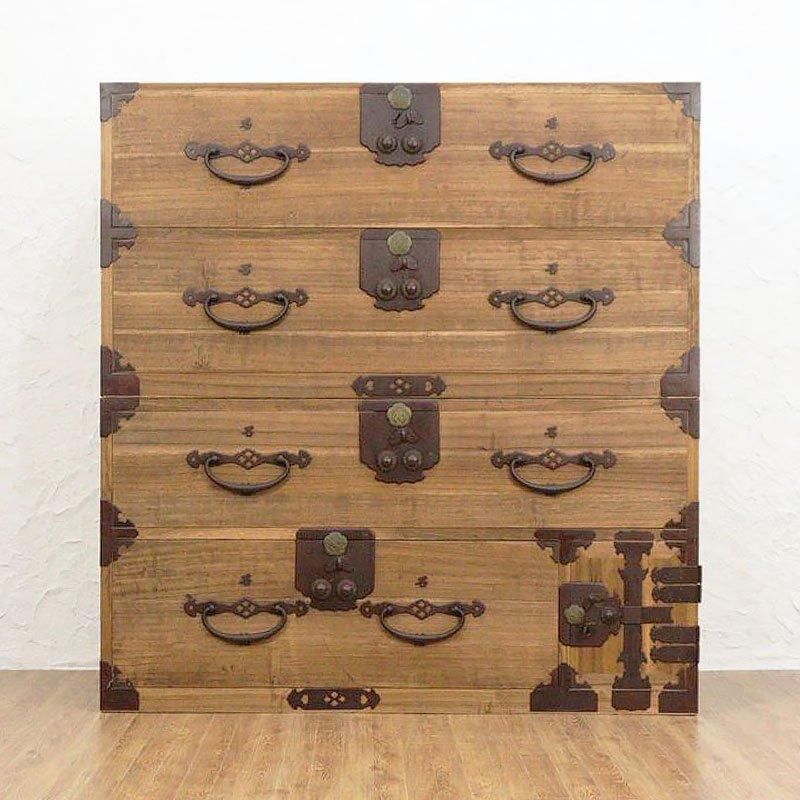 四尺 総桐 二段重ね 和箪笥 大正時代 アンティーク