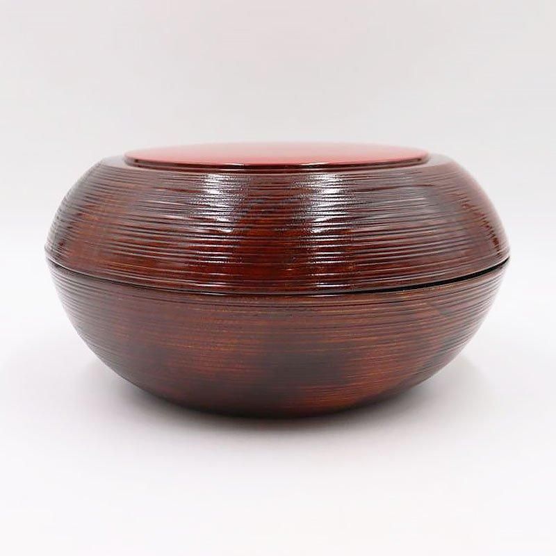 江戸後期〜明治期高級茶道具木箱付アンティーク木黒漆塗 草花蒔絵 提梁蓋付