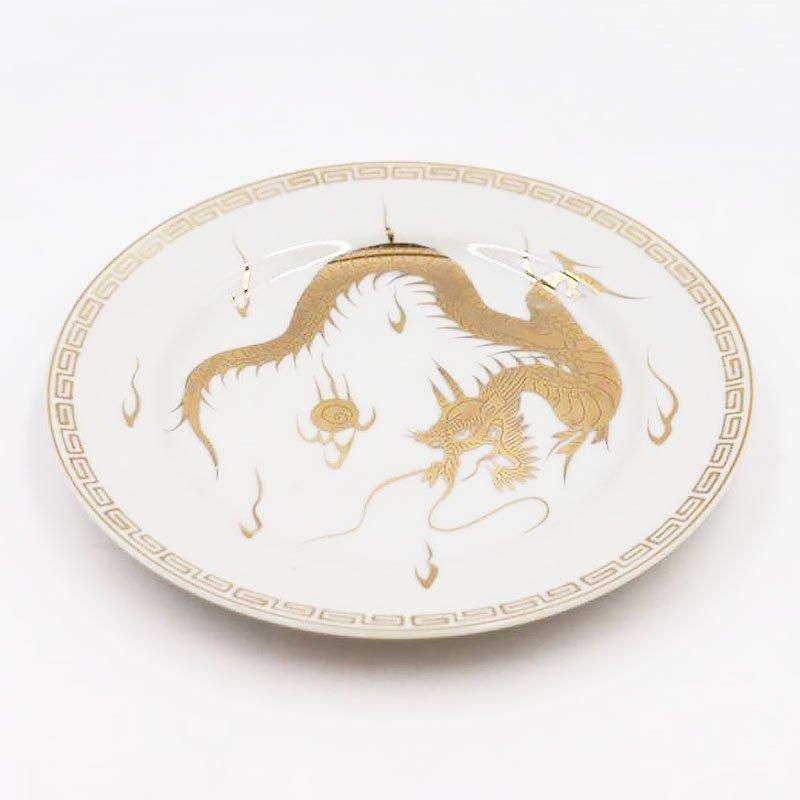 九谷焼 昇竜作 飾り大皿12号本金 松鷹 九谷焼 昇竜作 飾り大皿12号本金