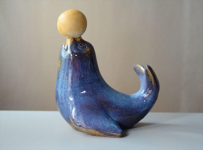 ヴィンテージ SEYEI 陶器 魚の壁掛けオブジェ 森正 ミッドセンチュリー