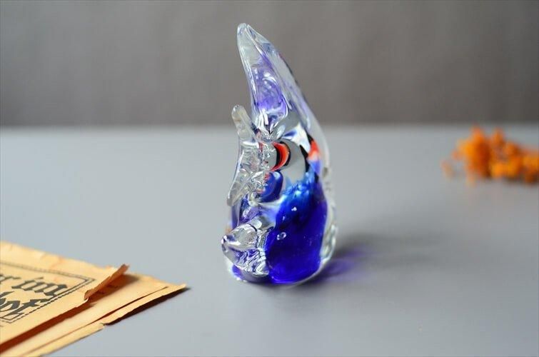 ムラーノグラス 熱帯魚のガラスフィギュア アンティーク