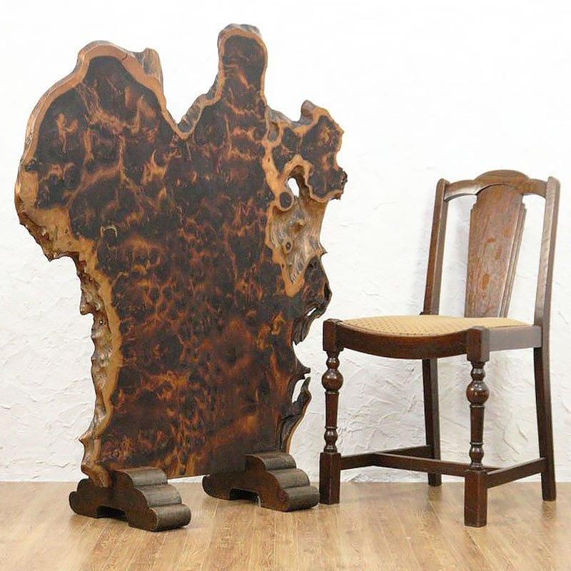 昭和初期のアンティークヒバ天然木衝立 天然素材の温もり