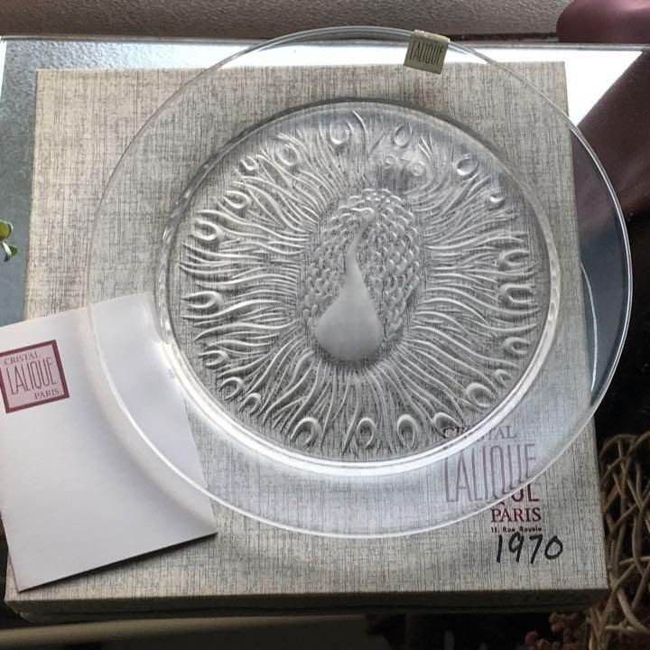 ラリック イーグル 鷲 イヤープレート クリスタルガラス 飾り皿