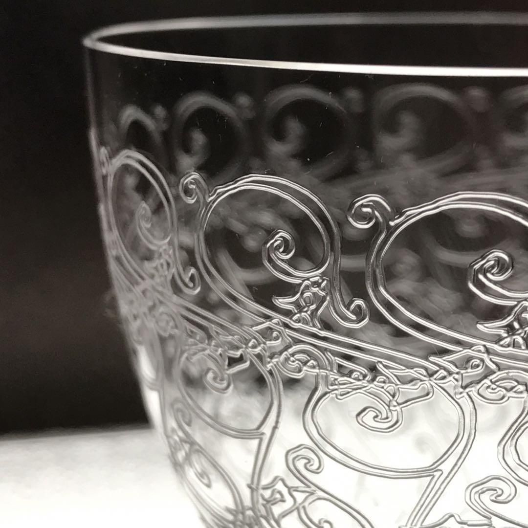 オールドバカラ バンブーローズ 小型 クリスタルガラスのトレイ