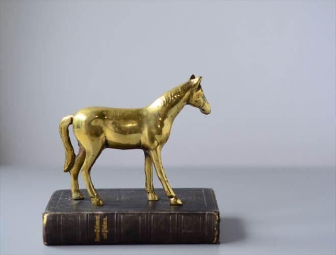 フランス製 真鍮 馬 オブジェ ヴィンテージ インテリア