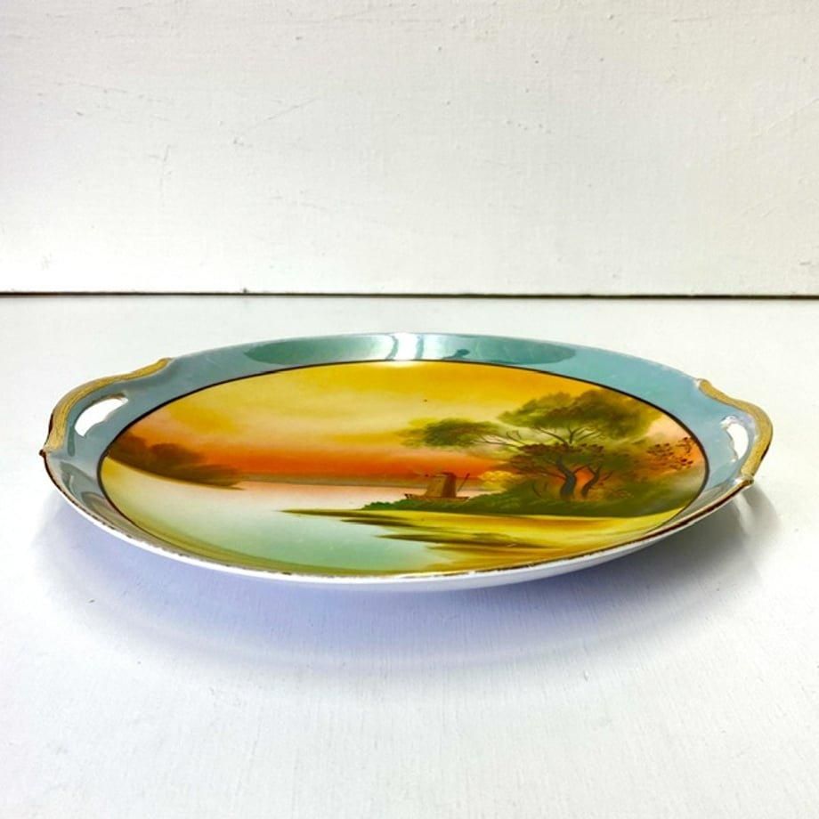 最終処超レアオールドノリタケ山羊持ち手フィギュア変形ボウルラスター