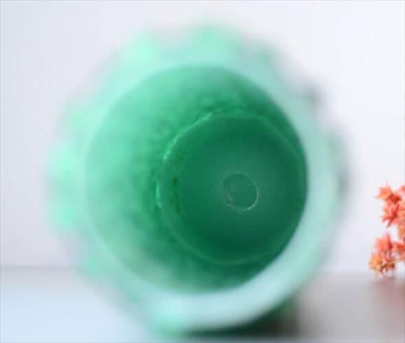 デンマーク ヴィンテージ グリーンガラス花瓶