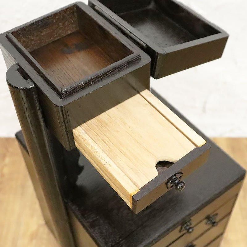 大正時代 お針箱 お裁縫箱 木製 アンティーク