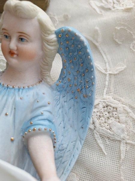 フランスアンティークレリーフピアスプレート天使エンジェル飾り皿