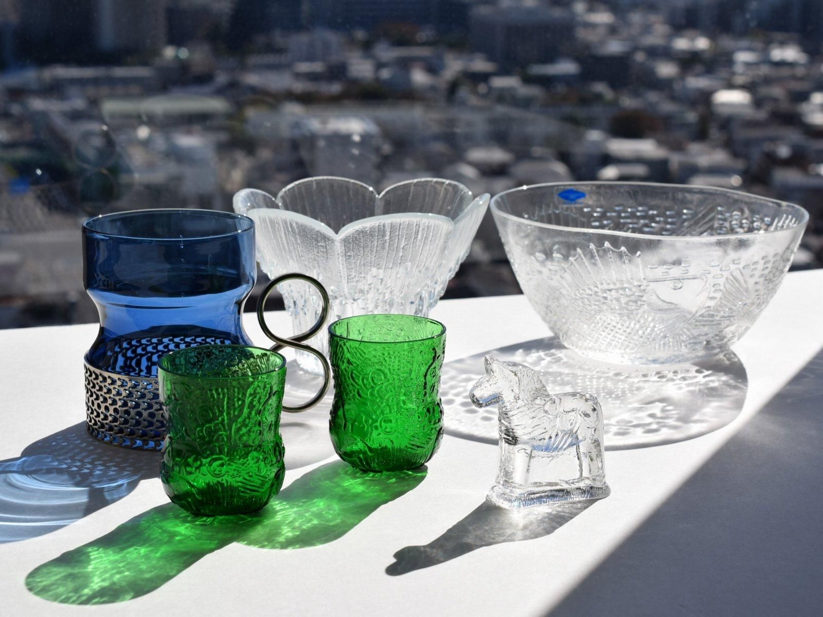 WALTHER GLAS マーメイドウランガラスキャンドルホルダーグリーン