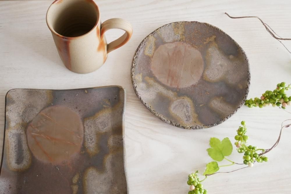 備前焼 角皿五枚 【公式通販】