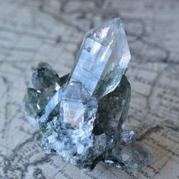 ヒマラヤ水晶 ルチル クローライト 「大物主大神」 インド・マニハール