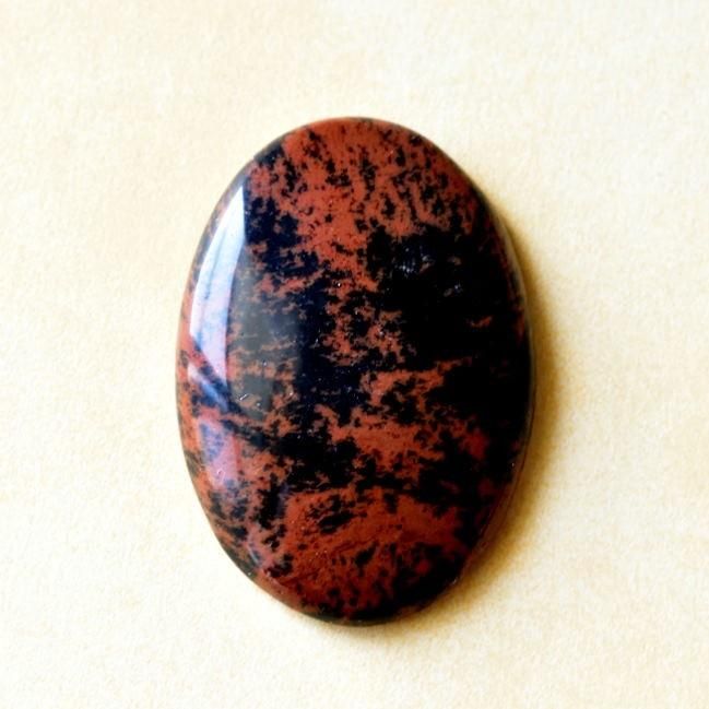 研磨済 十勝石玲瓏 マホガニーオブシディアン オーロラ系模様 研磨済
