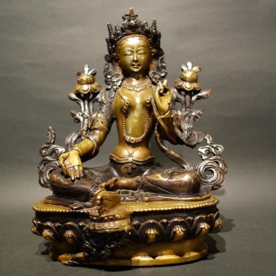 緑多羅菩薩（銅製 22cm）仏像通販・販売なら仏像専門店 多羅堂