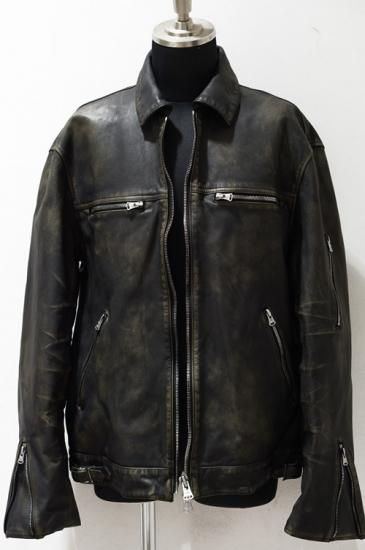 BACKLASH バックラッシュ 1577-01 牛革 シングルライダース XL