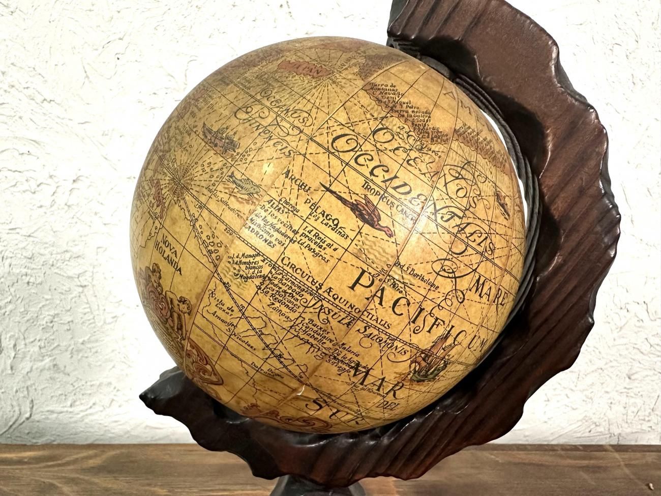 ビンテージ スペイン製コロニアル型地球儀