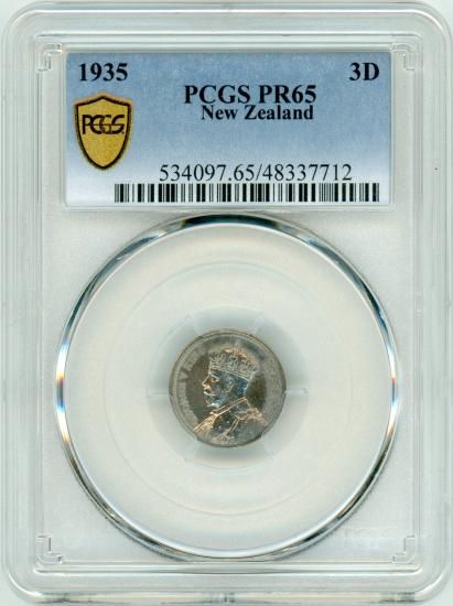 ニュージーランド 1/2クラウン銀貨 1935年 極美品 希少 レア 古銭