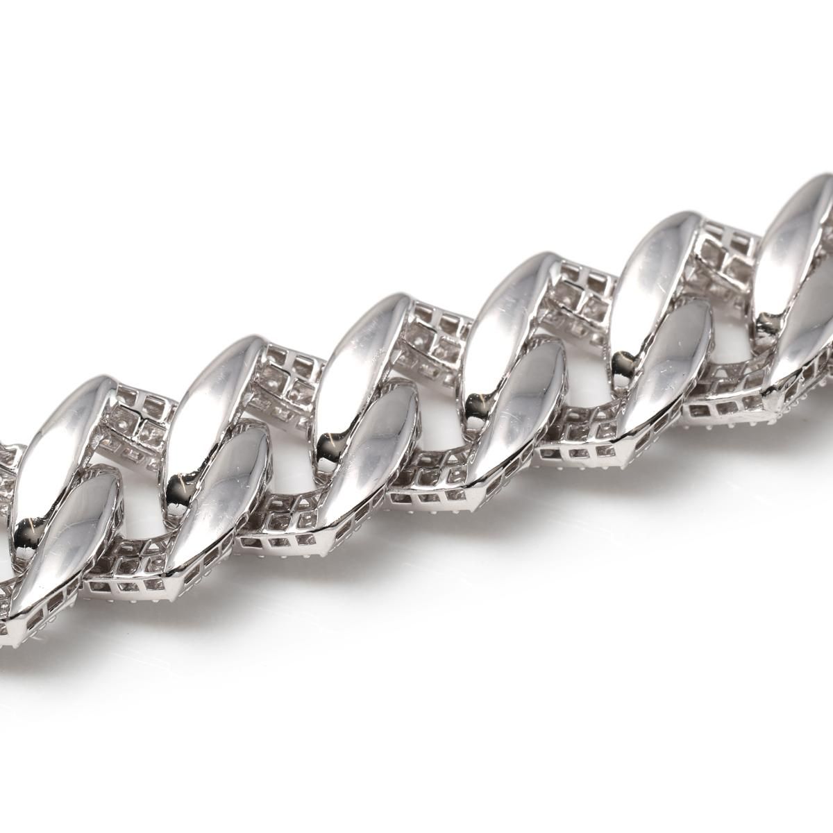 シルバー スクエアマイアミネックレス 幅14.5mm 51cm - AVALANCHE