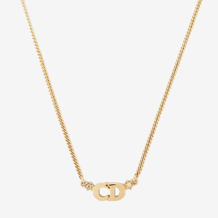 ディオール Dior CD ラインストーン ネックレス