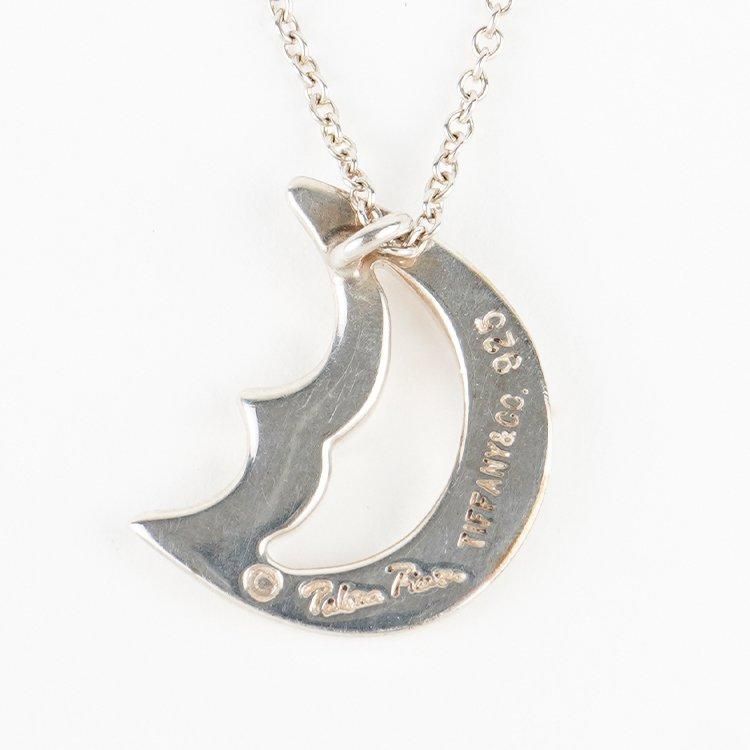 美品 TIFFANY ティファニー クレセントムーン シルバーブローチ 美品