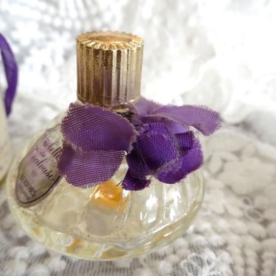 アンティーク 香水 ガラス 紫 香水瓶 マルセル フランク フランス