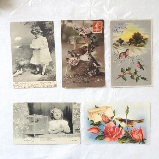 アンティーク アルバム | フランス つがいの鳥 ポストカードアルバム