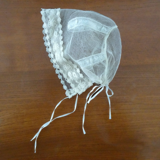 アンティーク ボネ | フランス 刺繍レースのベビーボネ ドール