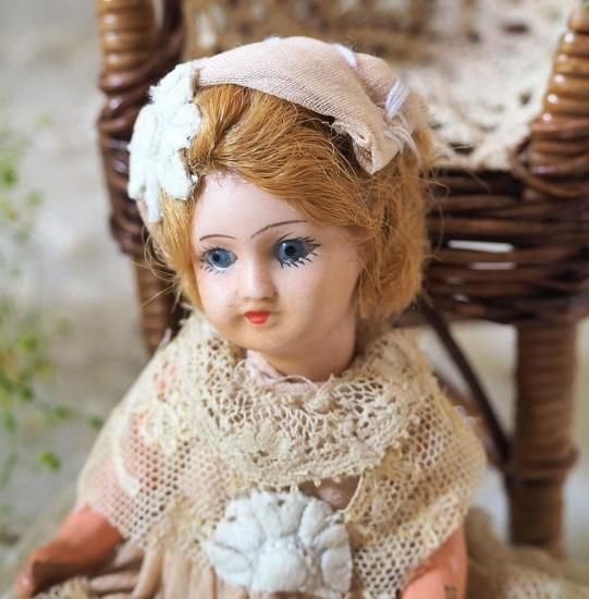 小さなbebeたち 8センチドール アンティークレース アンティークビスク