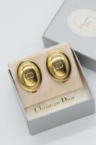 トロッターロゴピアス ゴールド ヴィンテージ|ディオール Dior