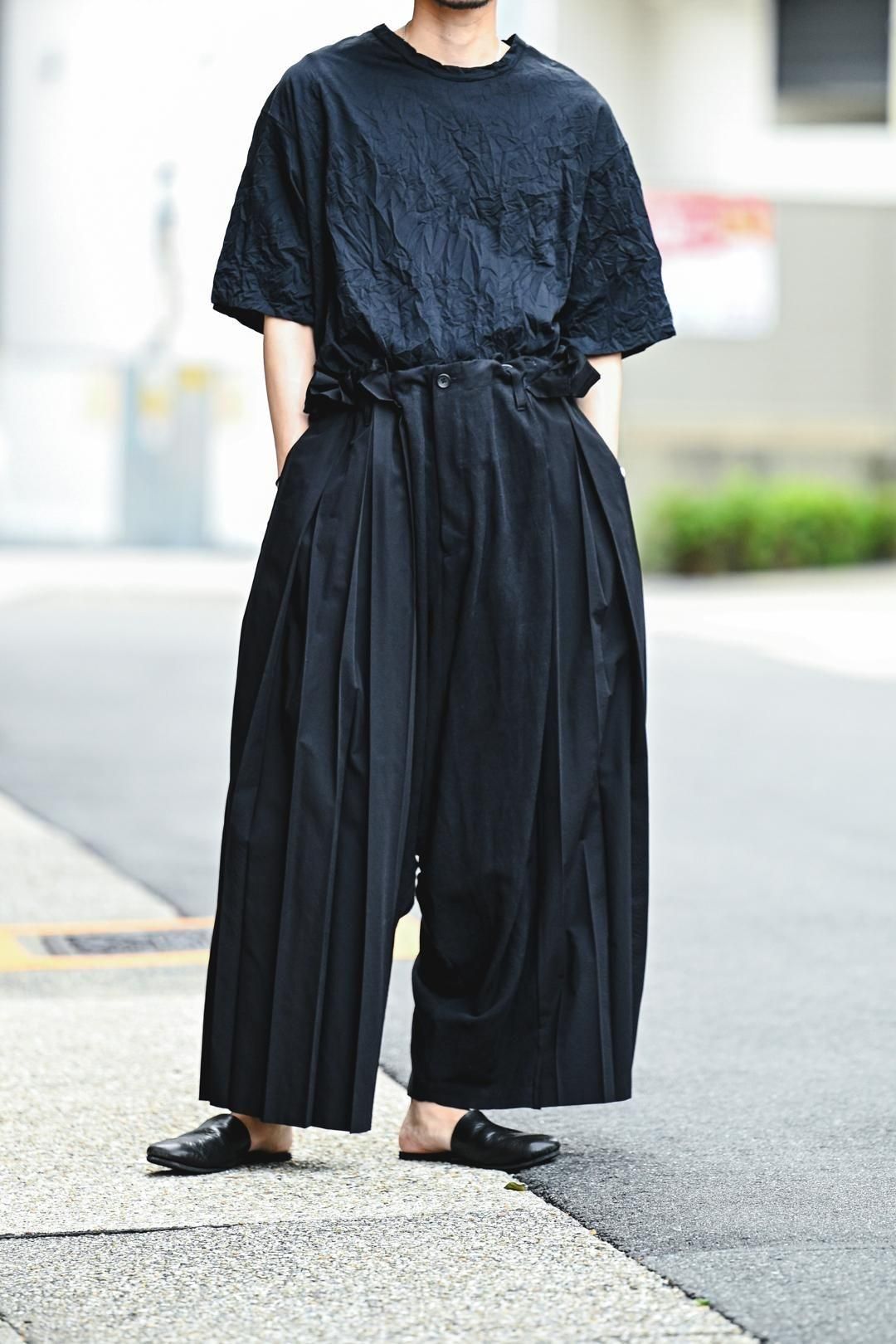 Yohji Yamamoto POUR HOMME 22AWサルエルデニムパンツ Yohji Yamamoto