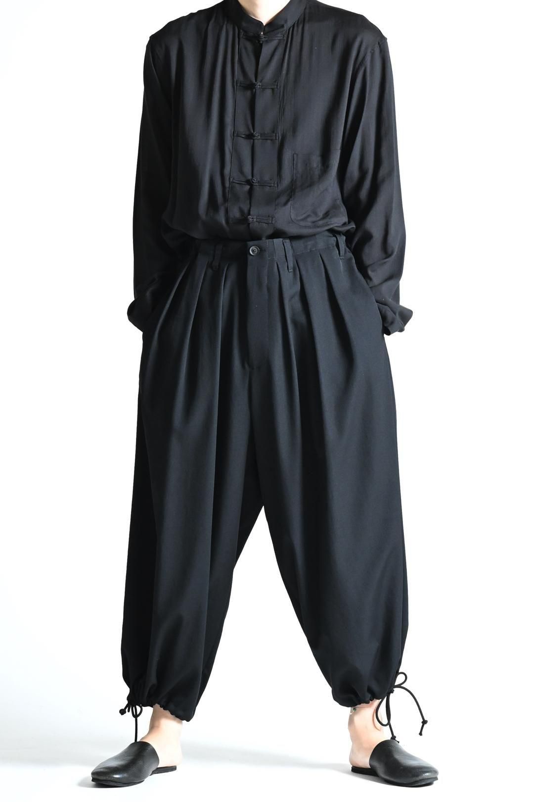 Yohji Yamamoto POUR HOMME ウールギャバジン細バルーンパンツ - Ka na