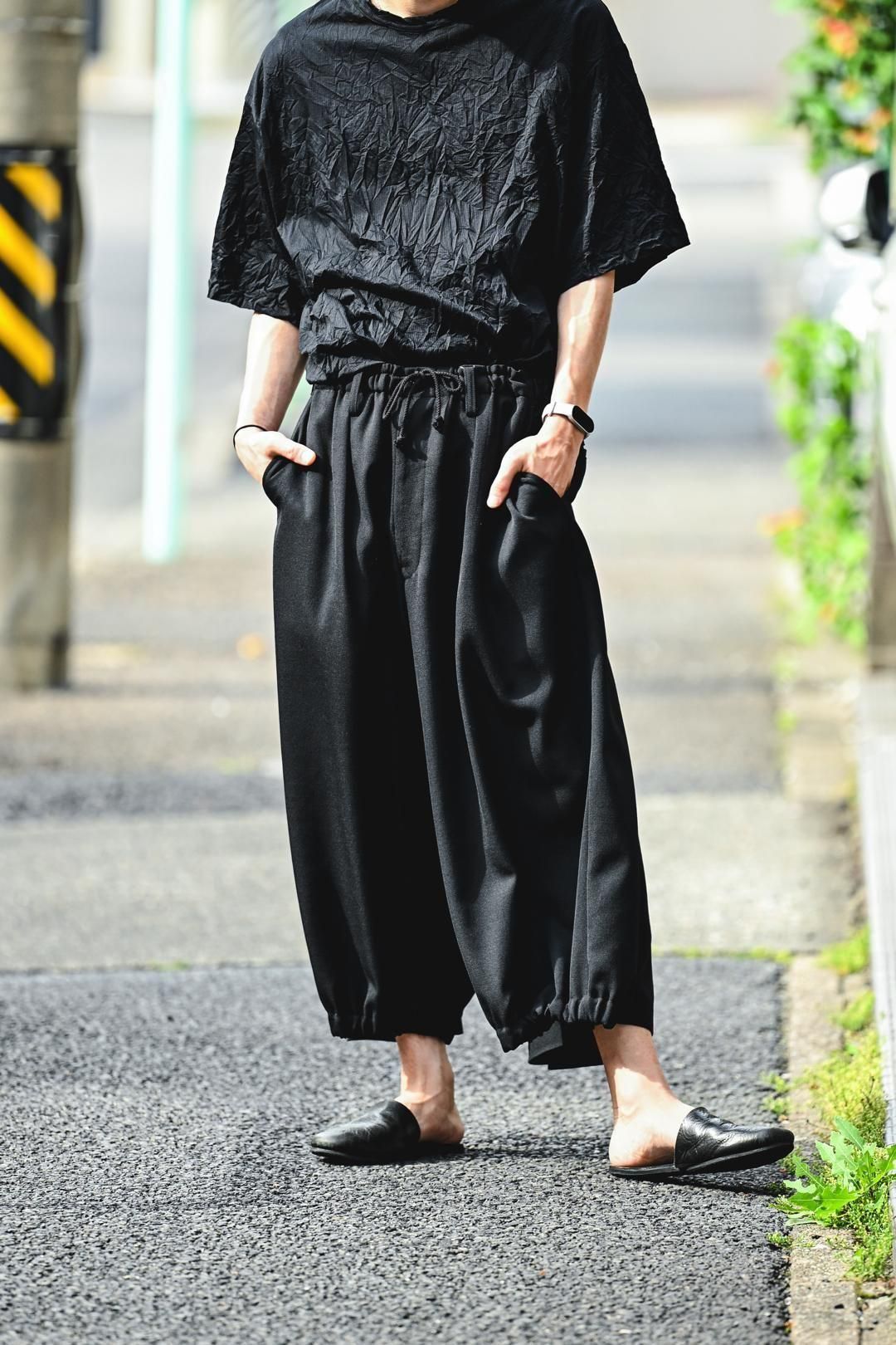 Yohji Yamamoto POUR HOMME ウールギャバ サルエルパンツ STAFF