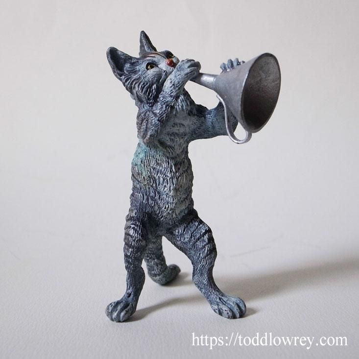 ヴィエナブロンズ コールドペイント 擬人化した猫の音楽隊 ヴィエナ