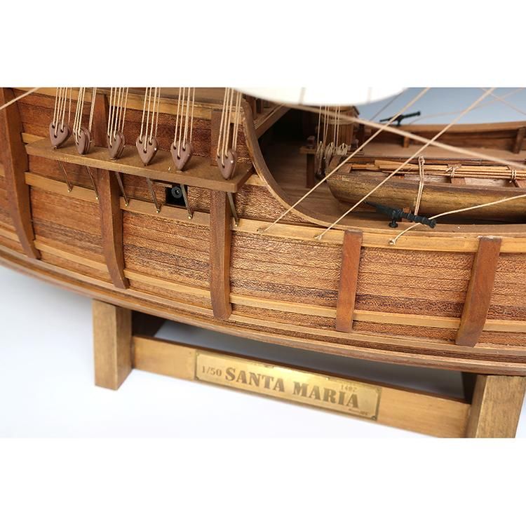 木製帆船模型 サンタマリア（1/50スケール・全長 604mm・完成重量 840g）