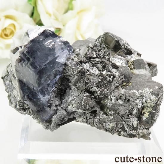 164 イリノイ ブルーフローライト カルサイト共生 164 イリノイ ブルー