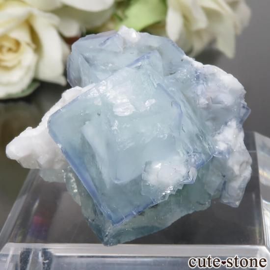 ヤオガンシャン産 ブルー×グリーンフローライト＆カルサイト No.27