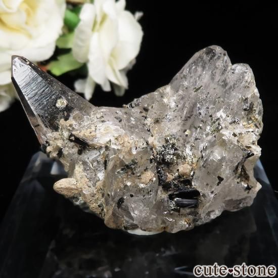 ネパール ガネーシュヒマール産クォーツ（水晶）＆ブラックトルマリン