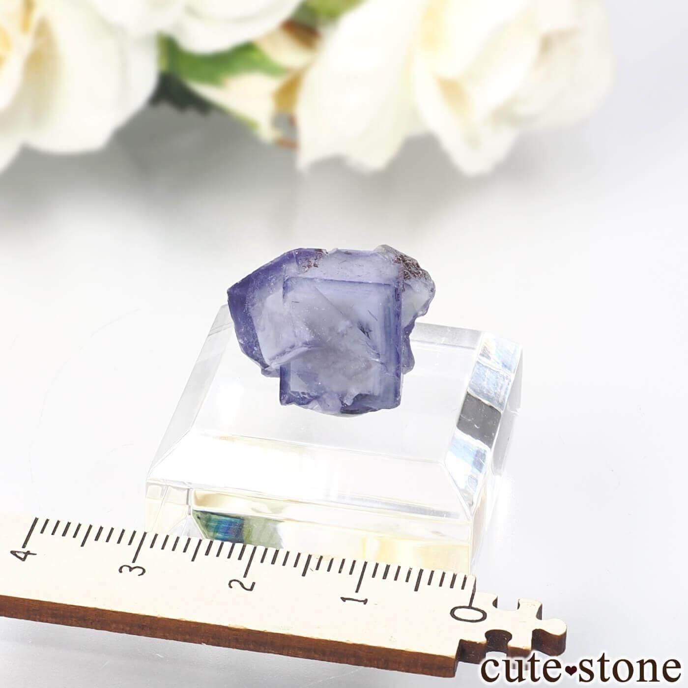 ヤオガンシャン産 フローライト（ポーセリン）の原石 No.95 - cute stone -