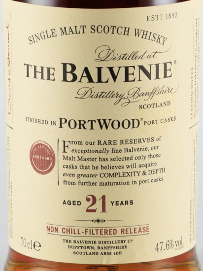 バルヴェニー 21年 ポートウッド アンチルフィルタード 47.6度 | 武川